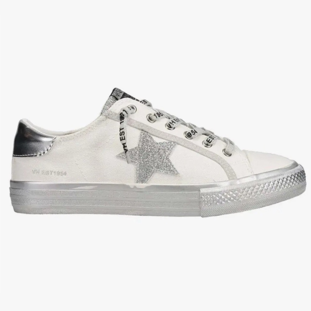 Vintage Havana Alive White & Gold Metallic Sneaker NEW